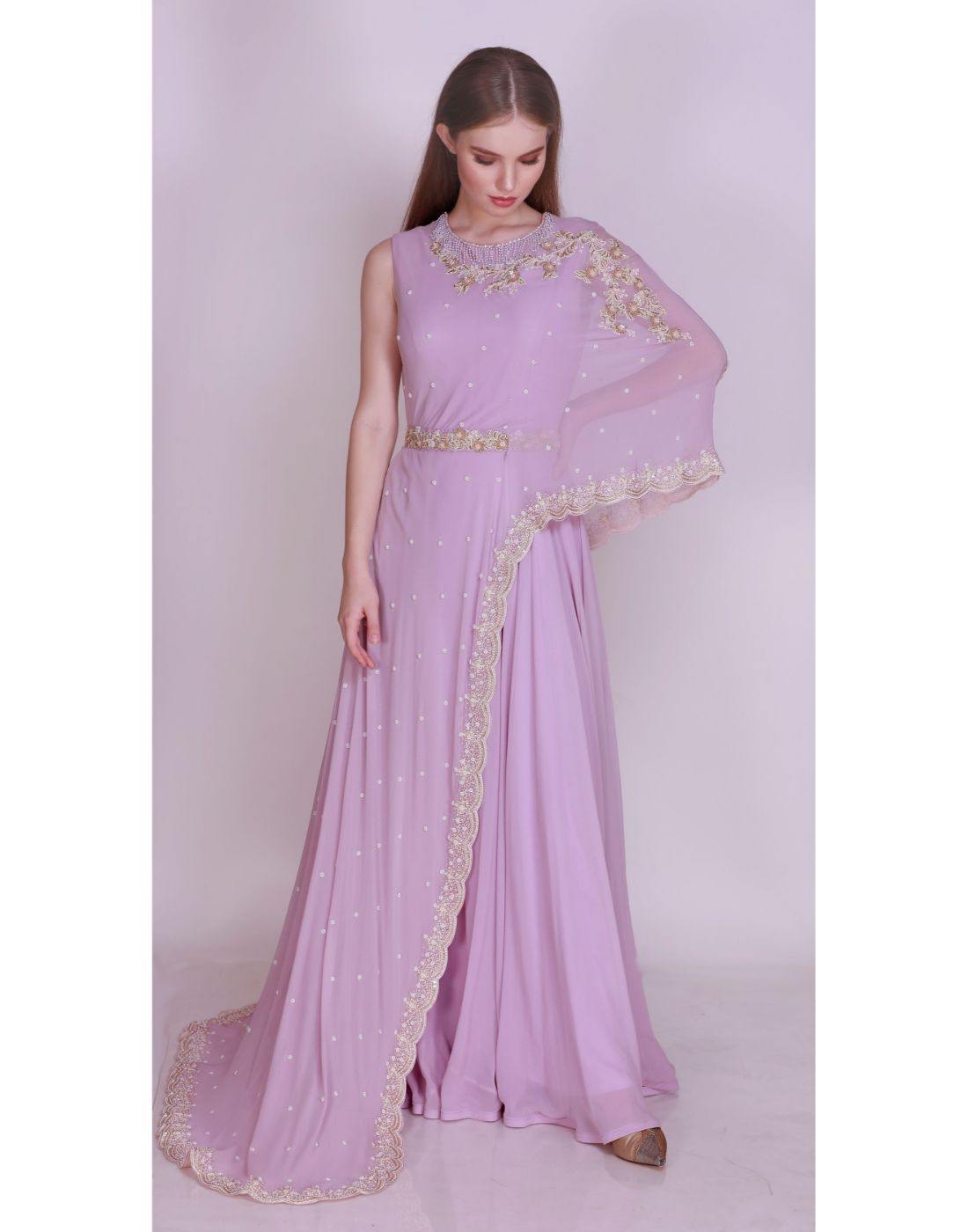 Rent Floor Length Gown With Attached ...